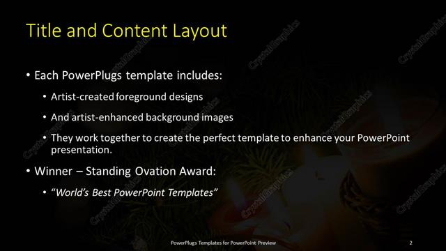 Title and Content presentation slide layout