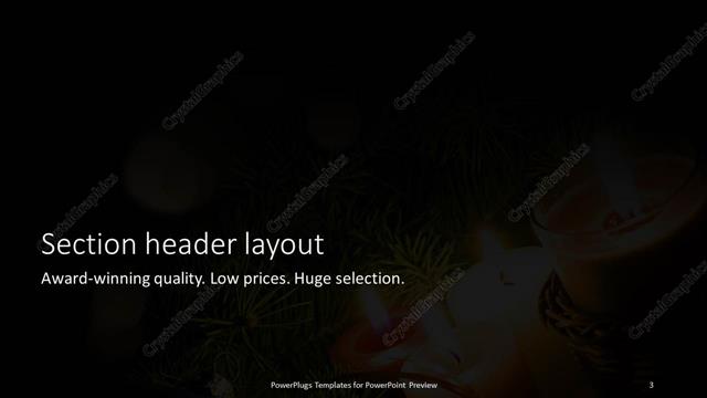Section Header presentation slide layout
