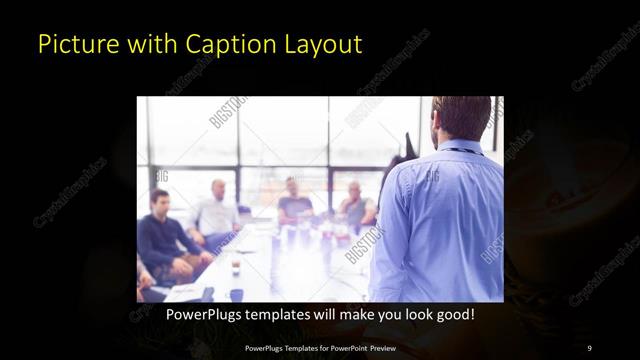 Picture with Caption presentation slide layout