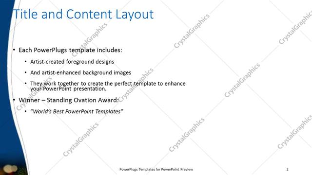 Title and Content presentation slide layout
