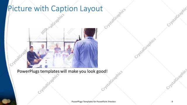 Picture with Caption presentation slide layout