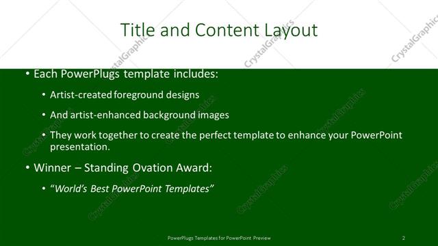 Title and Content presentation slide layout