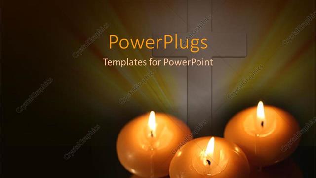  Presentation with candles - A number of candles with yellowish background