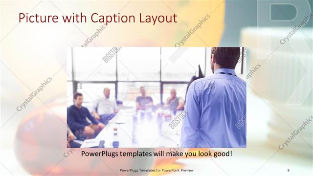 Picture with Caption presentation slide layout