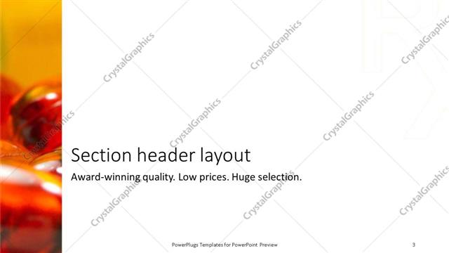 Section Header presentation slide layout