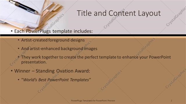 Title and Content presentation slide layout