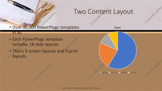 Two Content presentation slide layout