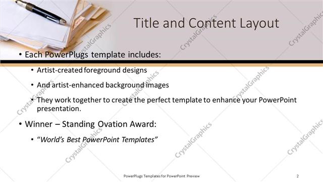 Title and Content presentation slide layout