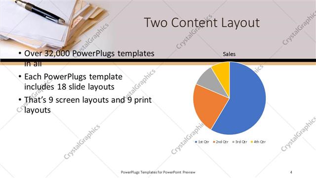 Two Content presentation slide layout