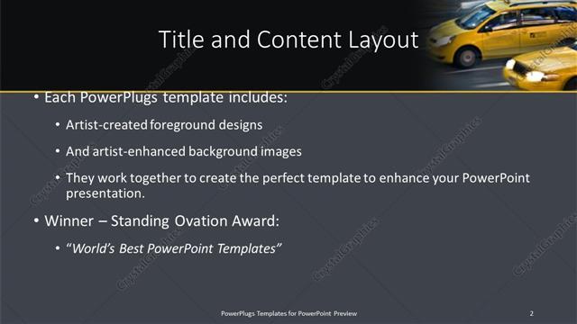 Title and Content presentation slide layout