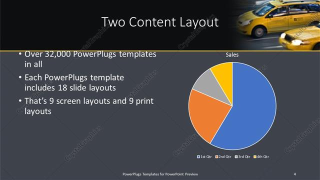 Two Content presentation slide layout