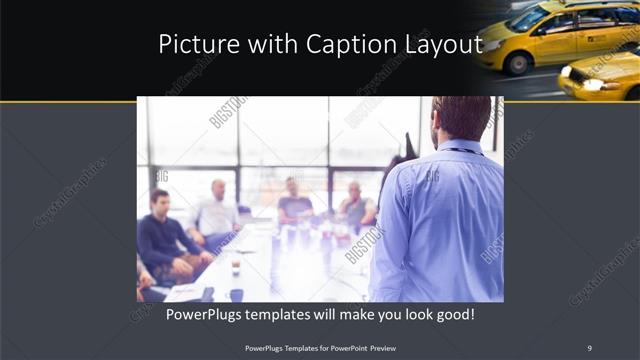 Picture with Caption presentation slide layout