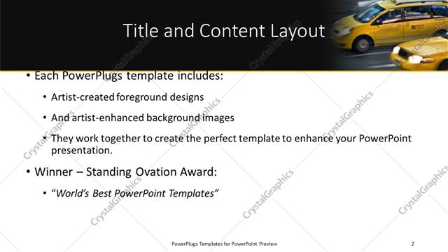Title and Content presentation slide layout