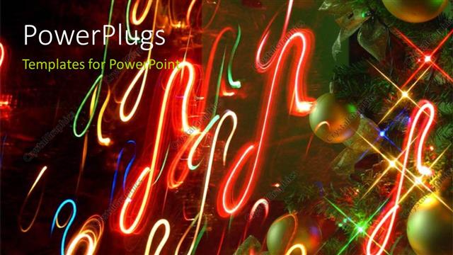  Presentation with lights - A number of celebration balls with a lot of lights