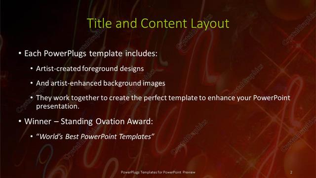 Title and Content presentation slide layout