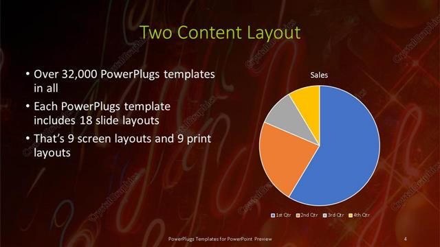 Two Content presentation slide layout