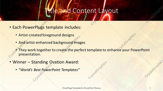 Title and Content presentation slide layout
