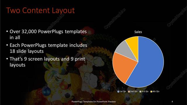 Two Content presentation slide layout