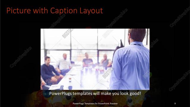 Picture with Caption presentation slide layout
