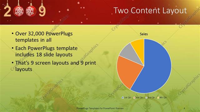 Two Content presentation slide layout