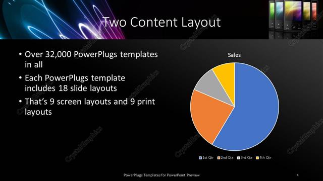 Two Content presentation slide layout