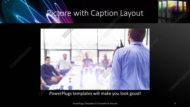 Picture with Caption presentation slide layout