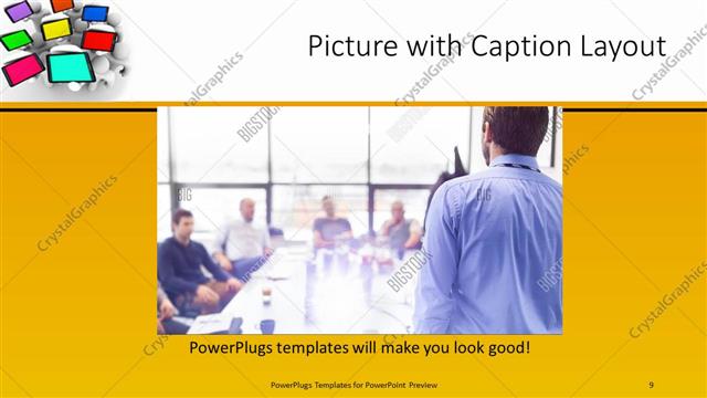 Picture with Caption presentation slide layout