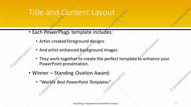 Title and Content presentation slide layout