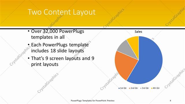 Two Content presentation slide layout
