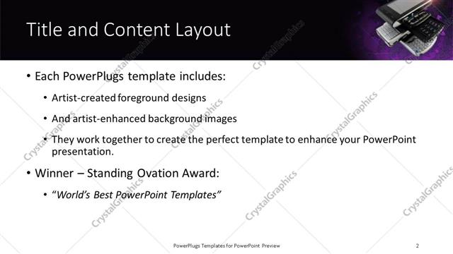 Title and Content presentation slide layout