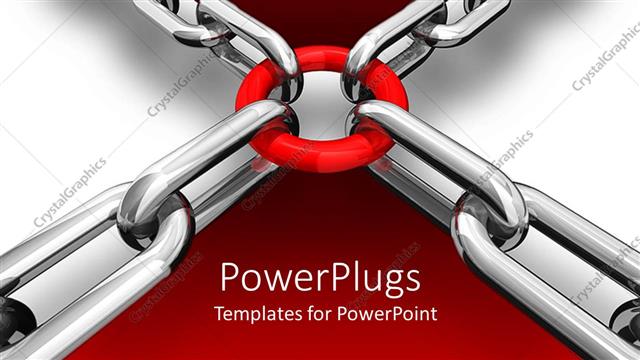  Presentation with chains - A number of chains with a circle and grayish background