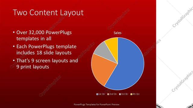 Two Content presentation slide layout