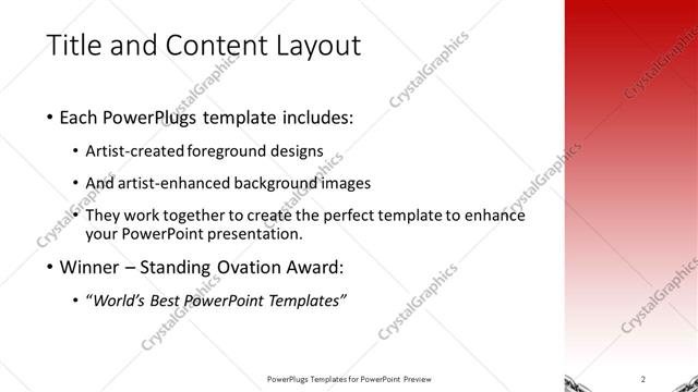 Title and Content presentation slide layout