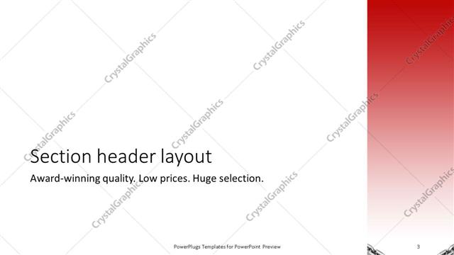Section Header presentation slide layout