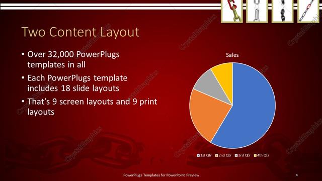 Two Content presentation slide layout