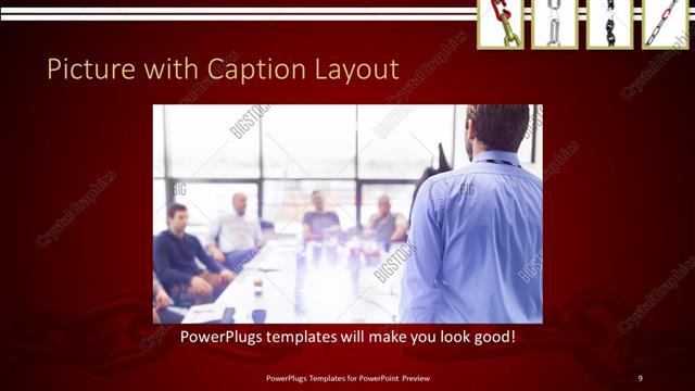 Picture with Caption presentation slide layout