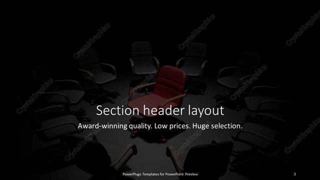 Section Header presentation slide layout