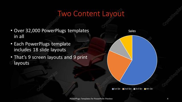 Two Content presentation slide layout