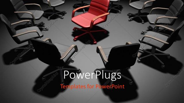  Presentation with office - A number of chairs in the office