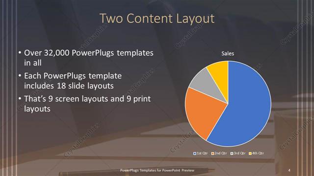 Two Content presentation slide layout