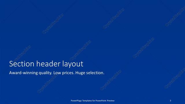 Section Header presentation slide layout