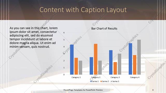 Content with Caption presentation slide layout