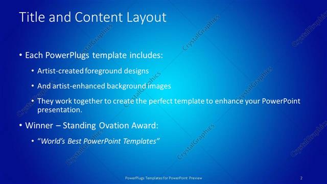 Title and Content presentation slide layout