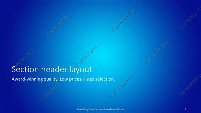 Section Header presentation slide layout