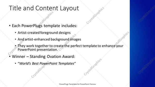 Title and Content presentation slide layout