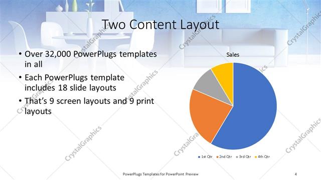 Two Content presentation slide layout