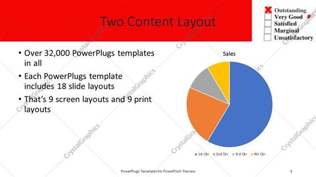 Two Content presentation slide layout