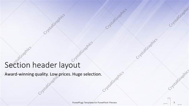 Section Header presentation slide layout