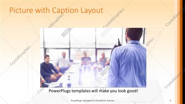 Picture with Caption presentation slide layout