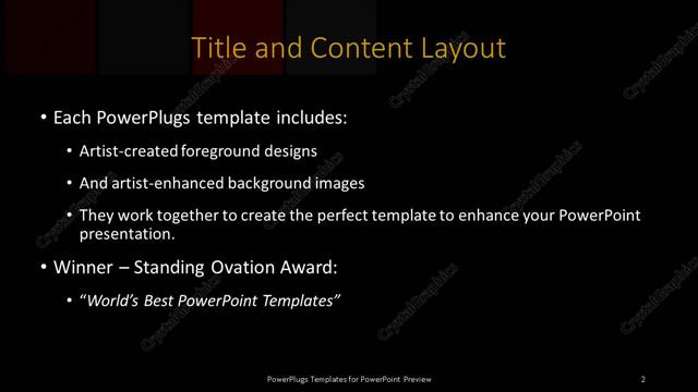 Title and Content presentation slide layout